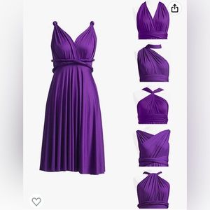 72 styles purple knee length dress